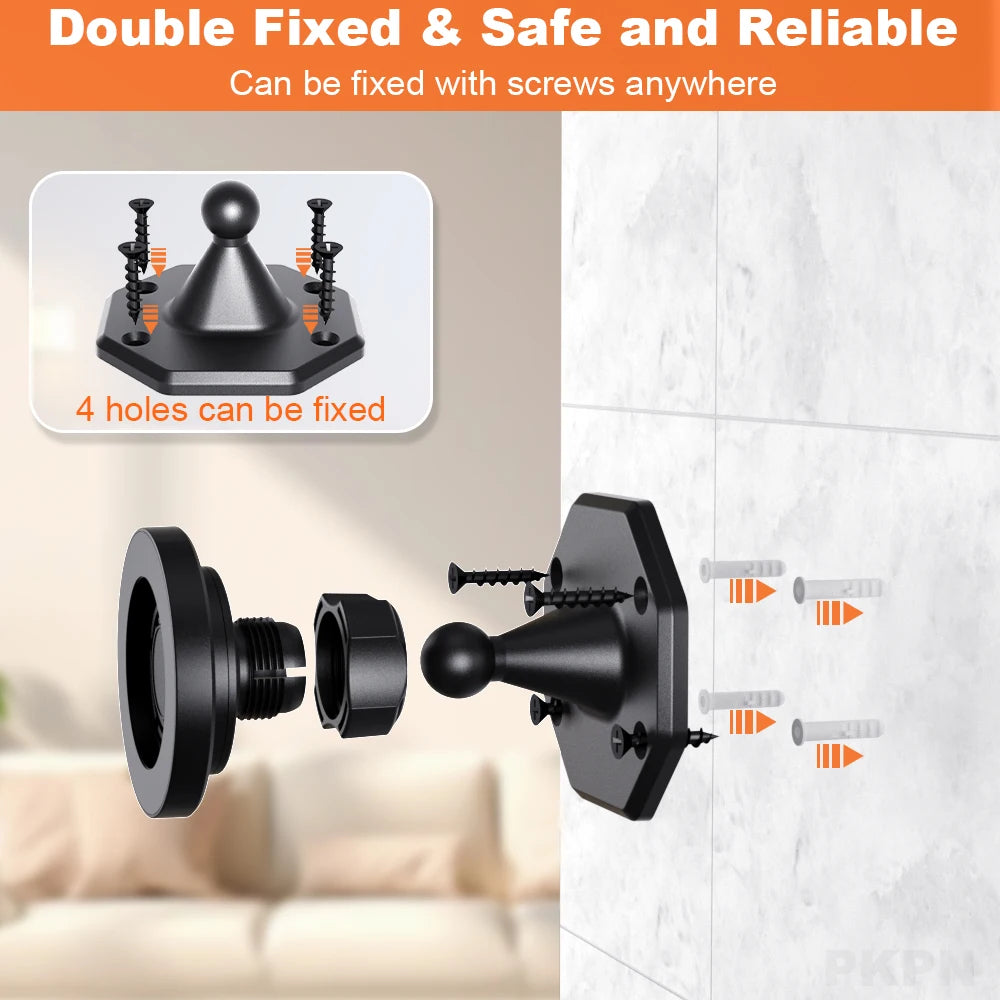 Magnetic Wall Phone Mount Supports 360-degree rotation Suitable for walls and desktops Compatible with all smartphones